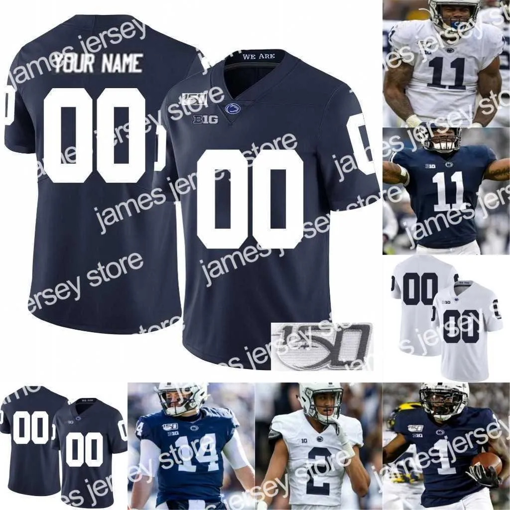 O futebol americano de futebol americano usa Penn State Nittany Lions Marcus Allen College Football Jerseys Trace McSorley Micah Parson Saquon Barkley PSU Jersey Youth Me