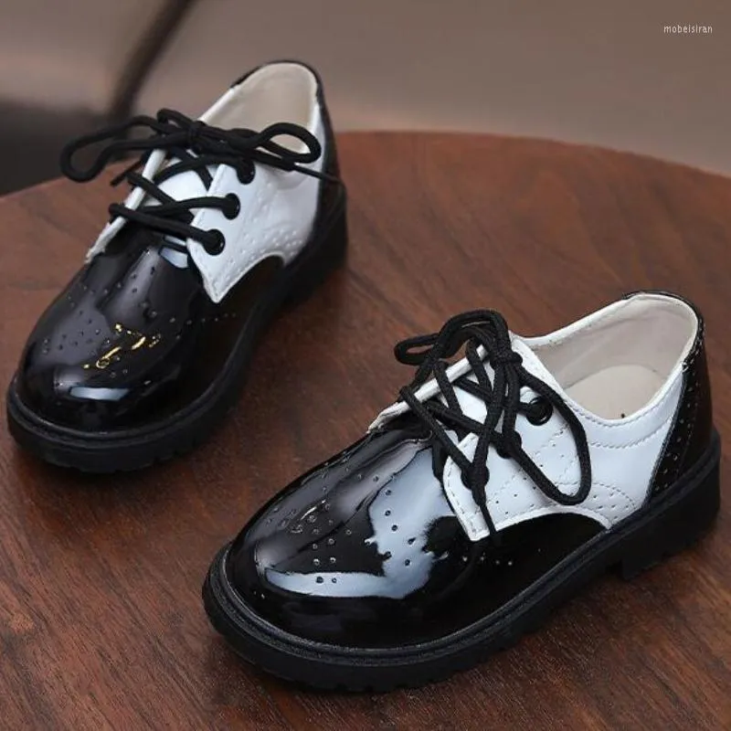 Flat Shoes Children Leather Student Performance Fashion Girls Dress Boys Formal Suits Oxfords
