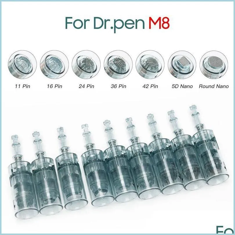 Rolo de microaneedle de beleza Dr Pen M8 Micro agulha Cartuel de agulha Dermapen Bayonet 11 16 36 42 Tripa de microneedling Derma Stam Dhzl6