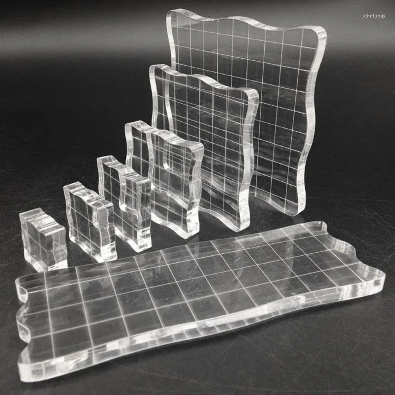 Presentf￶rpackning 7 st/set transparent akryl KLAR FRACK BLOCK PAY UPBOOKING DIY Handgjorda verktygskurvkanter st￤mpel