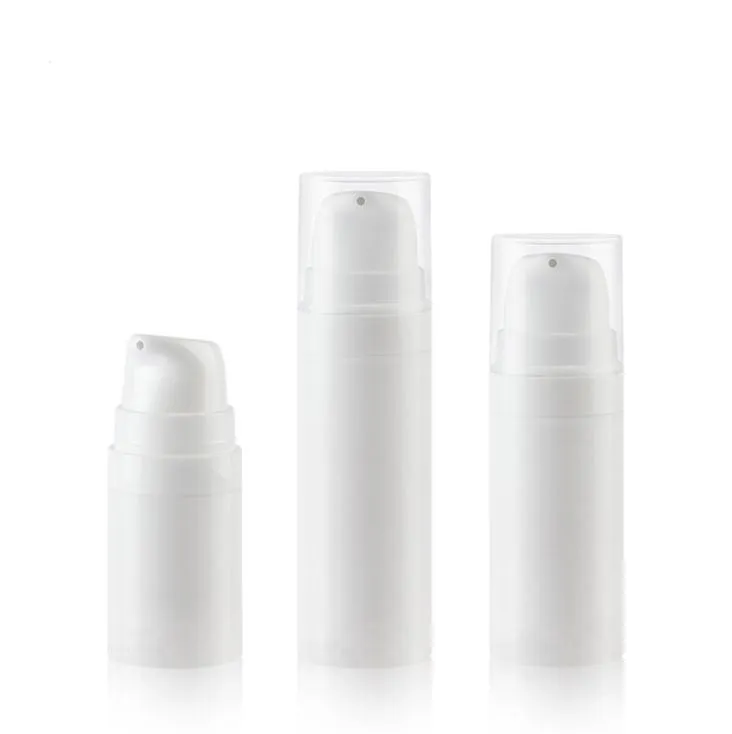 5ml/10ml/15ml de pl￡stico branco garrafas de bomba sem ar vazias, garrafas de press￣o de press￣o de v￡cuo por atacado