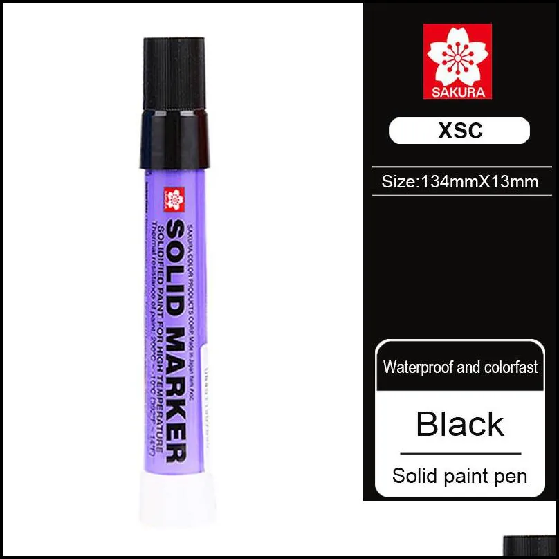 Marker 1pcs Giappone Sakura Solid Marker Penna industriale secco può scrivere su piastra in acciaio Surface Olio Acqua Mtifunzione Y200709 DROP DHOUP DHOUP