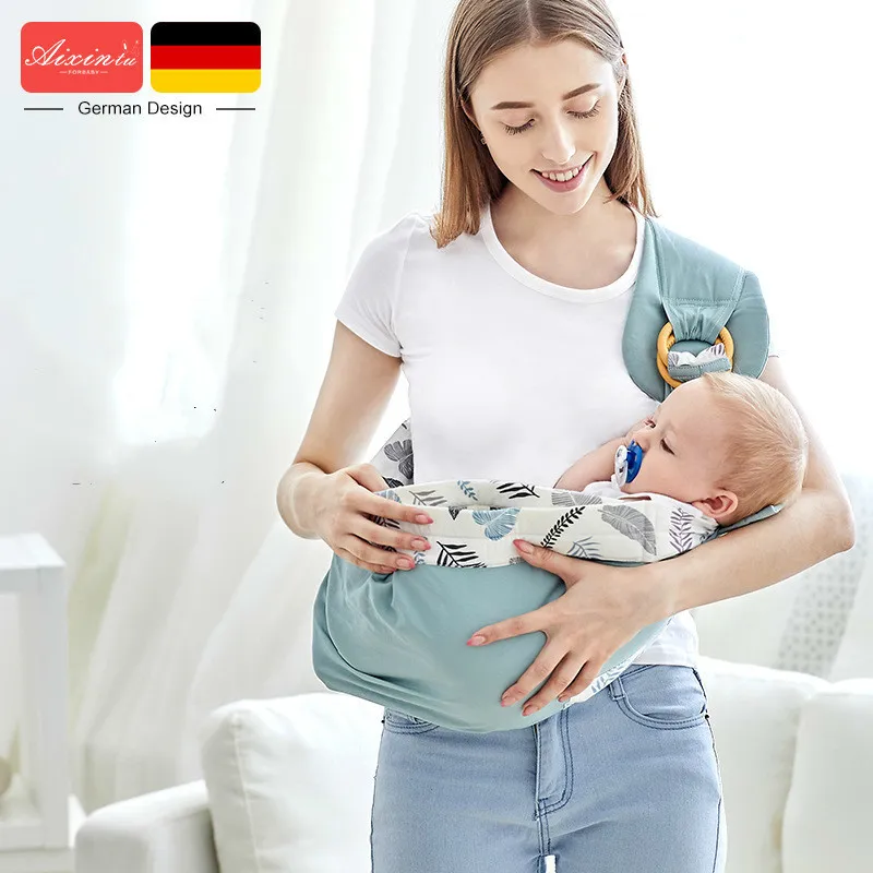 Transport￶rer slingrar ryggs￤ckar Baby b￤r bomullsavslag Sling Born Safety Ring Kerchief bekv￤m sp￤dbarn Kangaroo Bag 221020