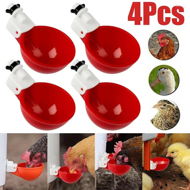 Outros pássaros suprimentos 4pcs frango copos de rega automáticos de aves aquarel