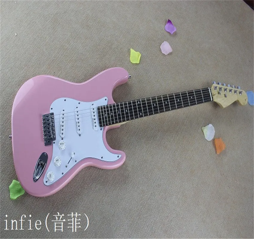 2022 arrival Style pink ST electric guitar whit whammy bar Tremolo guitar