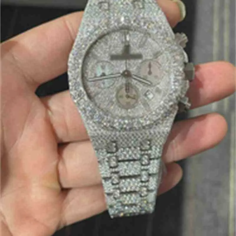ZYW8 WRISTWATCH 2024 Zaakceptuj dostosowywanie mężczyzn luksusowy zegarek lodowe vvs obserwuj Bling Diamond Watch6mf14ao7c768Sul9