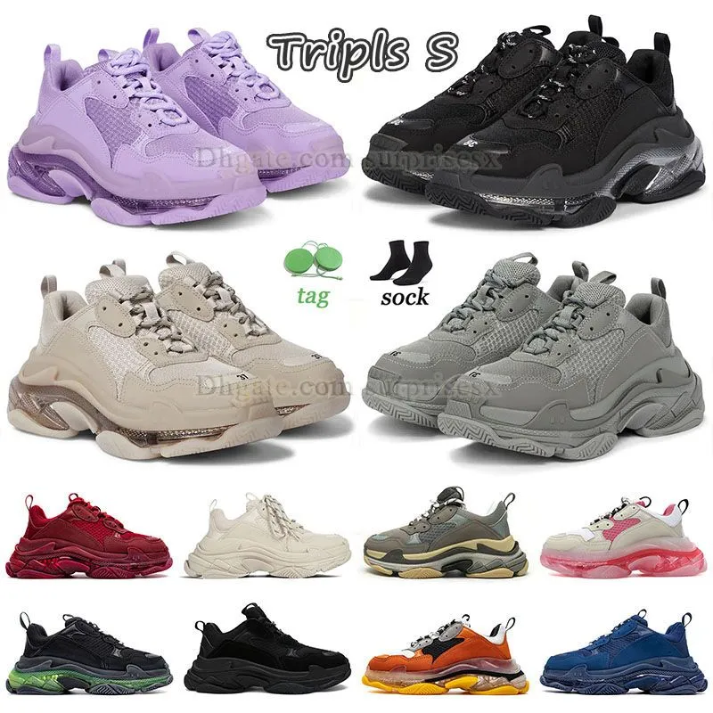 Triple S Dams Womens Run Buty Designer Man Platform Trener All Black Full Red Blue Szare Tripler Pink Baleencigas Track 3 3.0 Cloud White on Dhgate Sneakers