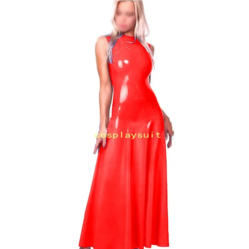 أزياء Catsuit Womens فو ، فستان نادي جلدي فو ، PVC الرطب تبدو غريبة الخصر دبوس فستان بلا أكيام