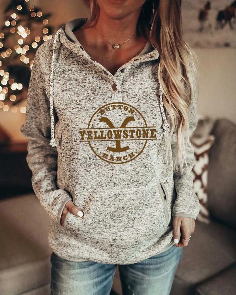 Hoodies للنساء Sweatshirts 20222Shopify تصميم طباعة جديد هيذر رمادي سترة المرأة T221020