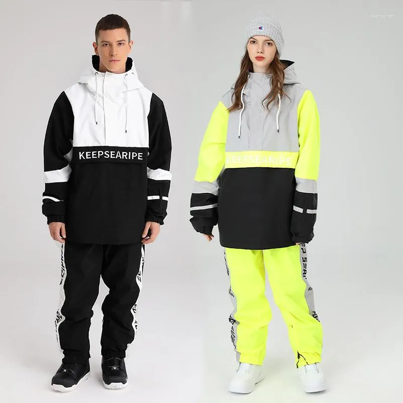 Skiing Jackets Ski Set Women's Loose Outdoor Snowboard Men's Overalls Suits Snow Pants Windproof Waterproof Winter Clothing