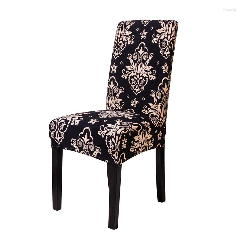 Housses de chaise haute élastique housse de siège maison fleur imprimé Spandex classique européen pour salon El cuisine Table à manger poussière