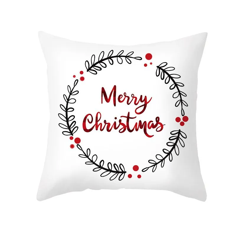 Casos de travesseiros de flocos de neve de Natal decora￧￣o de ano novo Santa Cushion Covers de sof￡ -sof￡ em casa, travesseiro de travesseiro de natal, suprimentos para festas RRA553