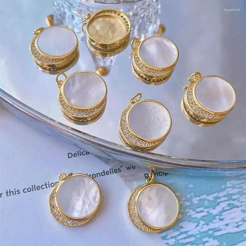 Hänge halsband runda opal moon mikro inlägg halsband guld pläterad mode fin kvinnlig gåva par choker kedja för kvinnor smycken