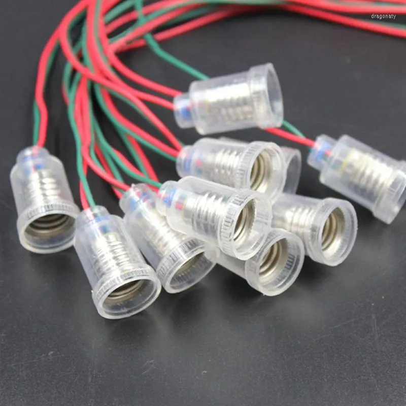 Uchwyty lampy 10/20pcs Uchwyt E10 z drutem mała baza bazowa nauczania instrumentu eksperymentu Długość 20 cm