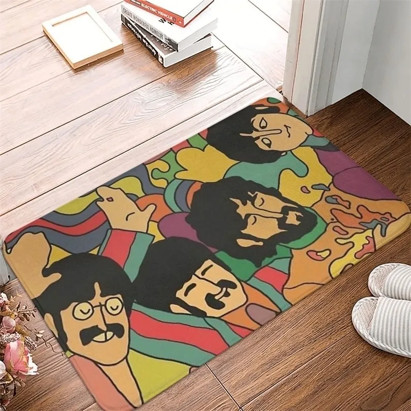 السجاد The Beatle A Good and Band Atslip Bath Path Mat Fanart Floor Floor Carpet Brug Home Decorative 221021