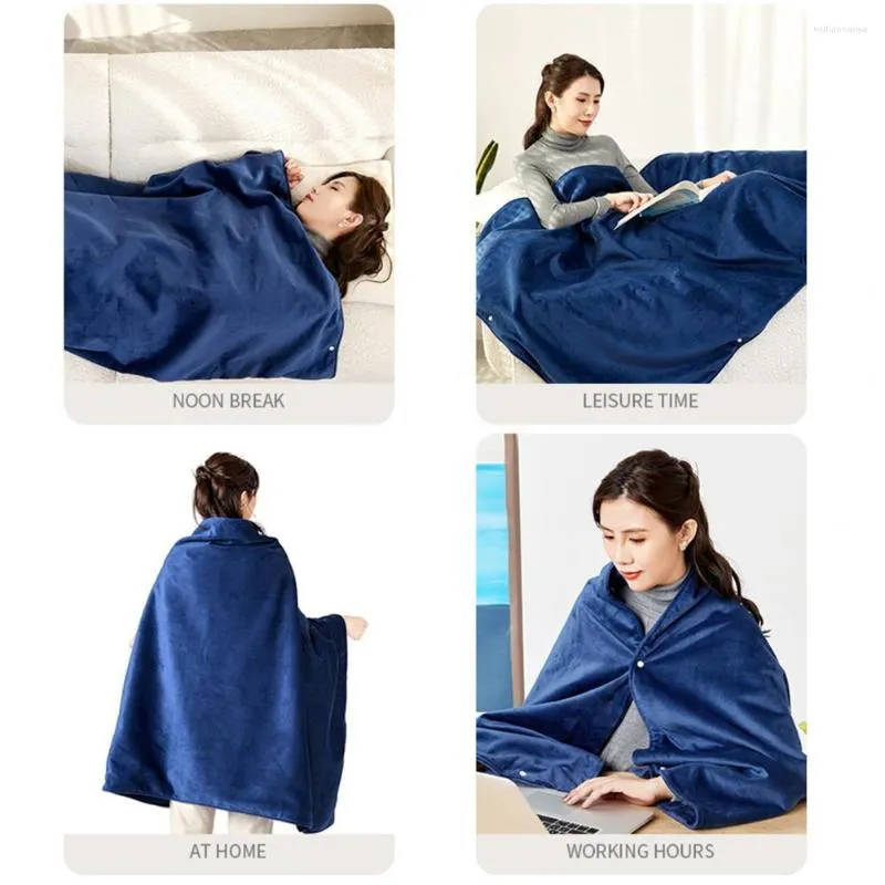 Couvertures 1 ensemble pratique rectangulaire réchauffement rapide hiver grand poncho électrique pour couverture de matelas chauffant