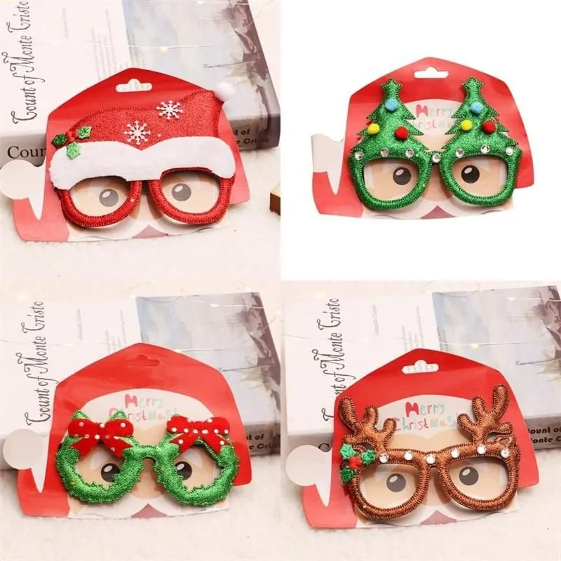 Red Snowflake Elk Eyeglass Frame Classhs Classes Kid Child Party Party Up Toys Holiday Decoration Gifts