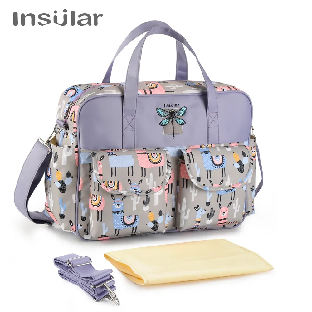 Diaper Bags Insular Style Waterproof Large Capacity Messenger Travel Multifunctional Maternity Mother Baby Stroller 221020