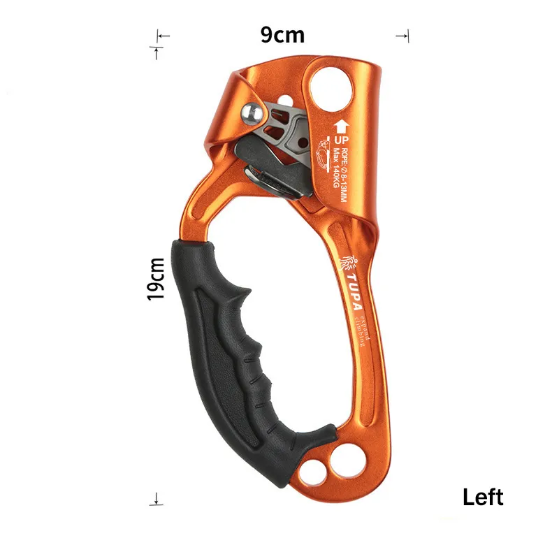 Arnês de escalada ao ar livre escalada srt profissional mão ascendente dispositivo alpinista lidar com ascendente mão esquerda mão direita cl346p