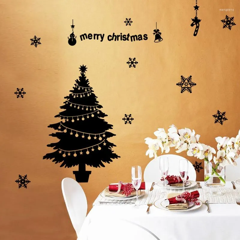 Muurstickers kerstboom voor glazen raam Merry Home Decor Art Decals wallpaper decoratie sticker