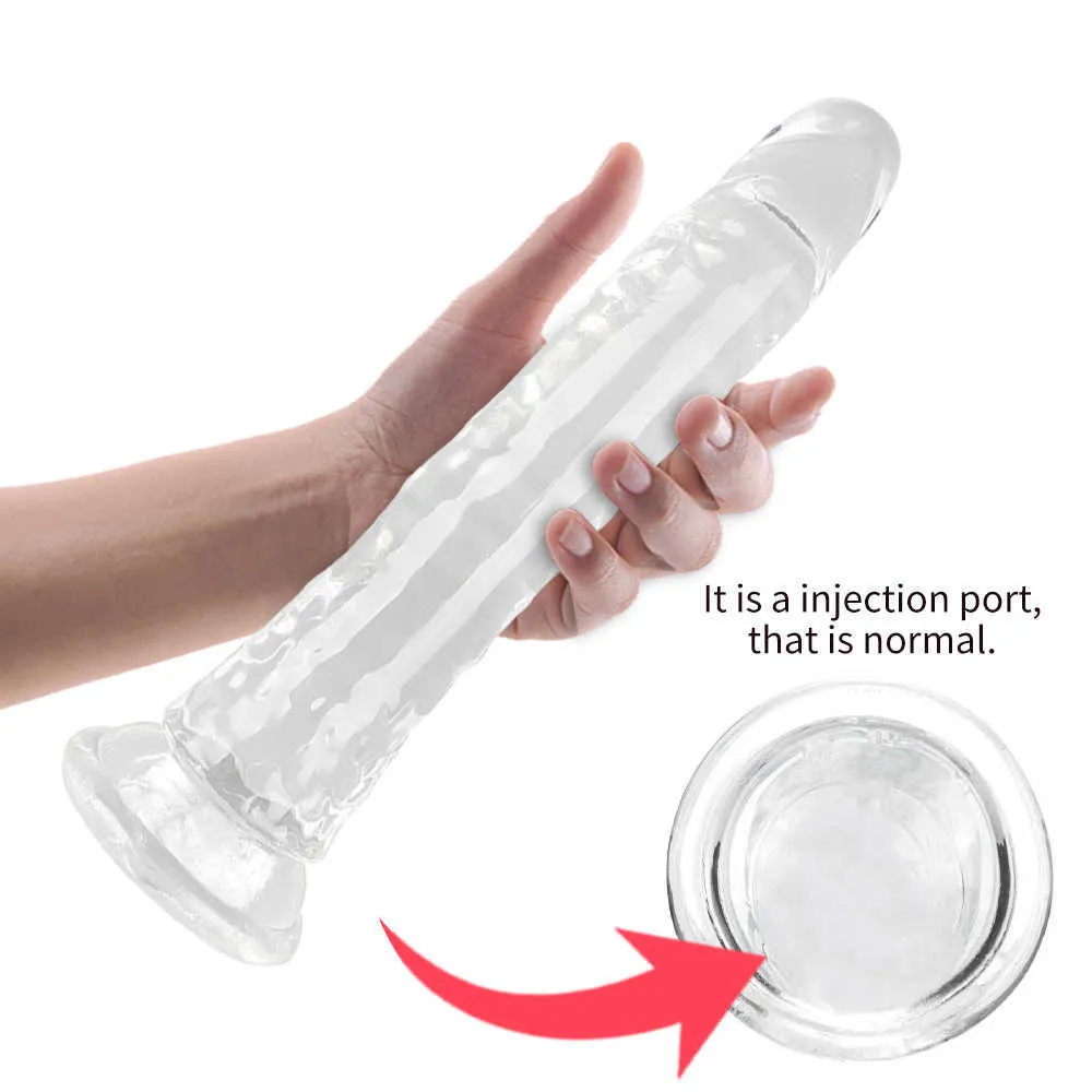 Beauty Items Crystal Glass Dildo Realistic Penis Artificial Anal G-spot Stimulate Female Masturbation s sexy Toys for Women
