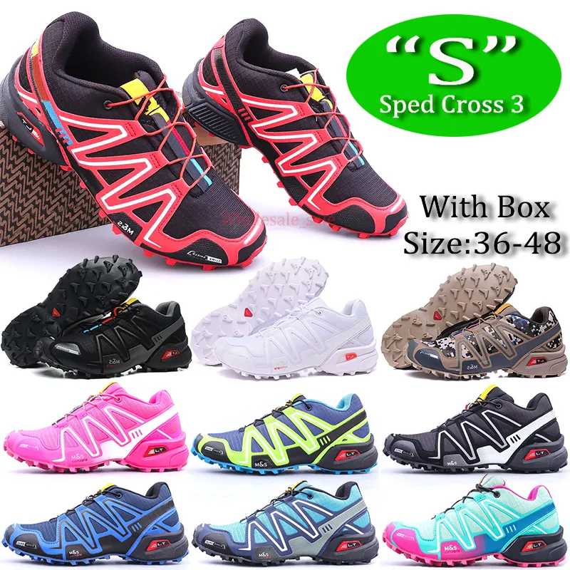 Hotsale Speedcross 3 4 CS Trail Running Shoes Orange Red Speed ​​Cross Mens Dames Trainers Outdoor Hiking Sports Sneakers Speed ​​Trainer met doos