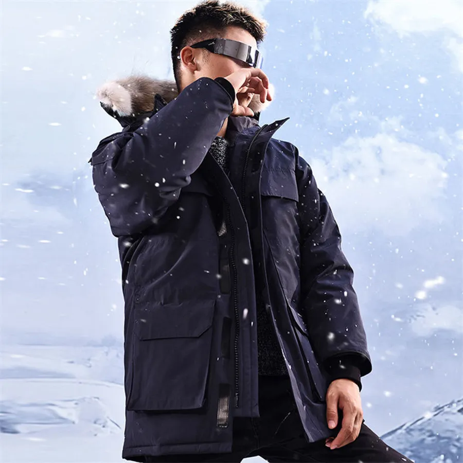 Giacca Invernale Da Uomo Donne Giù Ricamo Con Cappuccio Giù La