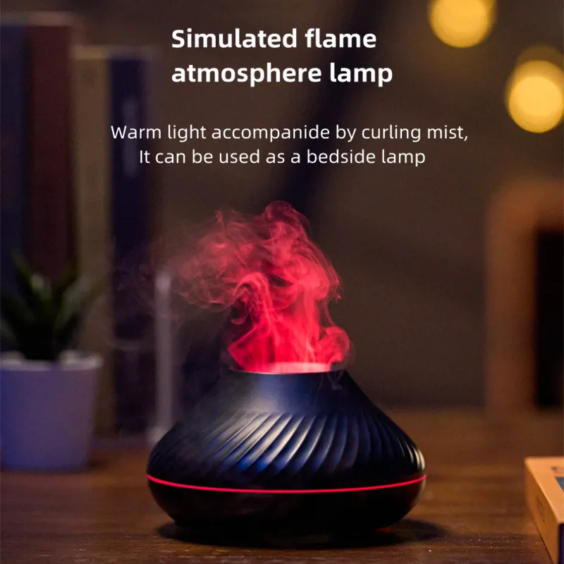 Other Smart Home Products 3D Colorful Flame Humidifier USB Car