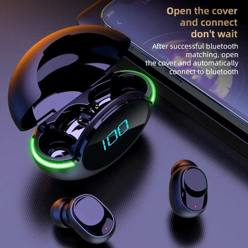 TWS draadloze oortelefoons in-ear Bluetooth-headset digitale LED Display Sports Game oortelefoon hoofdtelefoon voor kerstcadeau