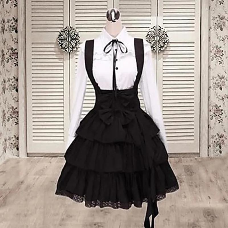 Vestidos casuais vestido gótico mulheres folhas de halloween traje de anime  roupa de anime fofo presente de aniversário kawaii roupas vintage de manga