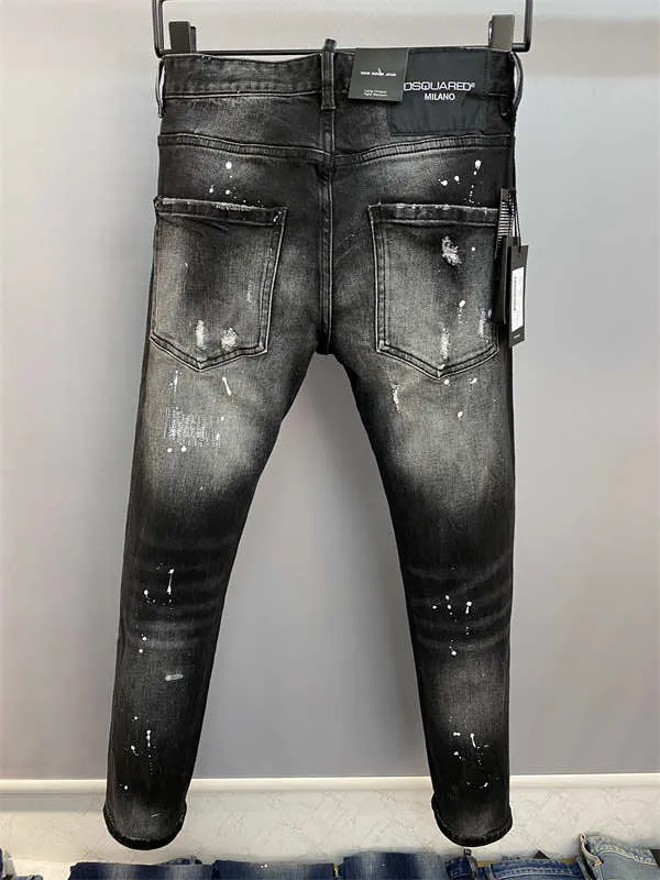 2022 Nieuw aankomsten D2 Heren Luxe Designer Denim jeans gaten broeken dsquare jeans coolguy biker broek heren kleding 2#9856 dsquar344c