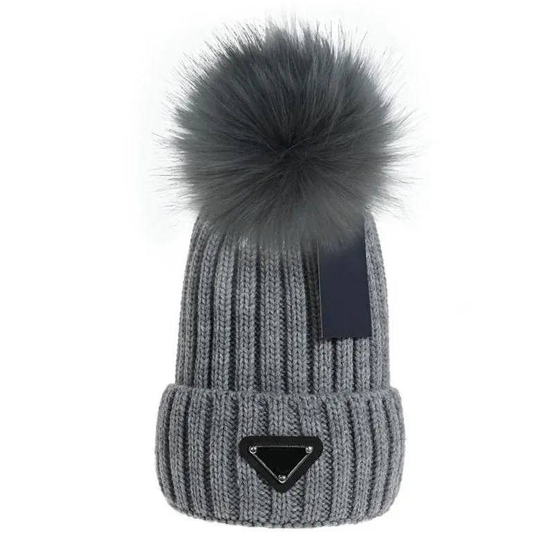 Designer hiver tricoté bonnet de laine chapeau femmes hommes gros tricot épais chaud faux bonnets chapeaux femme bonnet bonnet casquettes 7 couleurs PM-2