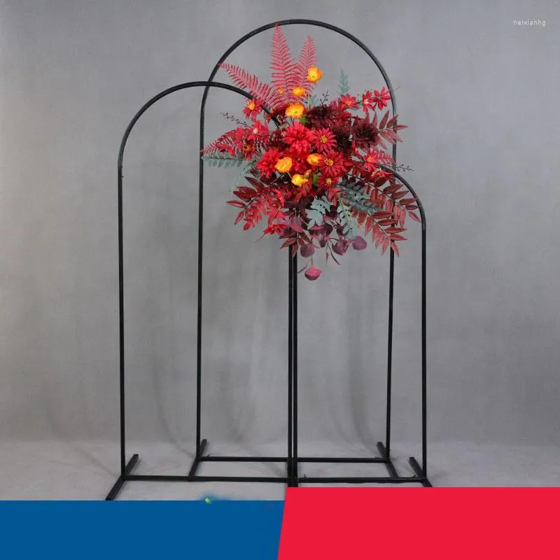 Party Decoration Metal Wedding Arch Props Arched Stage Flower Shelf Balloon