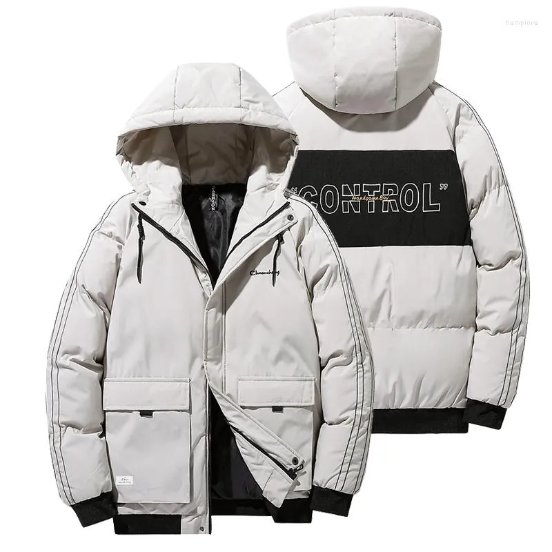 Men's Down Winter Thick Jackets Men Fashion Warm Hooded Coats Male Outdoor Sport Windproof Parka Outerwear Plue Size M-4XL