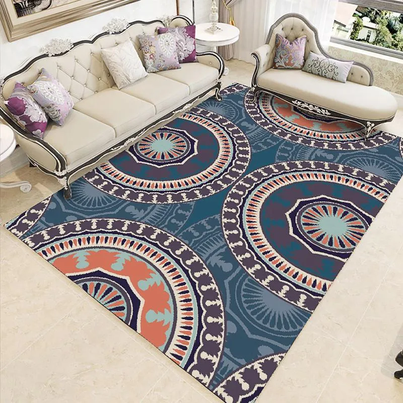 Carpetes Padrão geométrico 3D Retângulo de carpete de carpete de café sofá antiskid para sala de estar quarto grande tapete de área