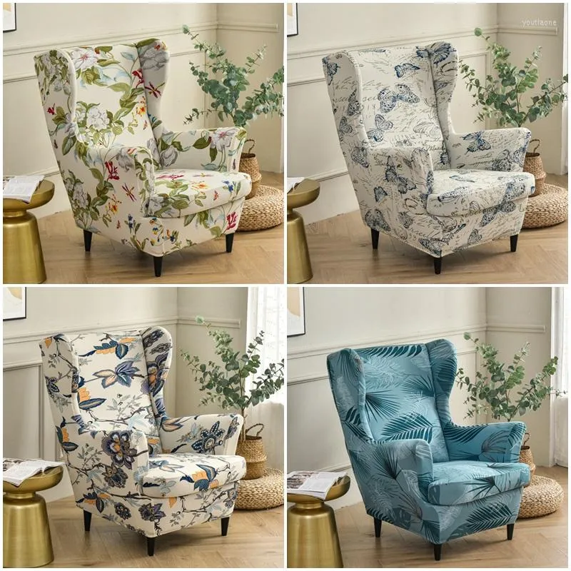 Stoelbedekkingen Wingback Cover Super Stretch Furniture Elastische Spandex Sofa Slipcover Machine Wasbare Skid Resistance