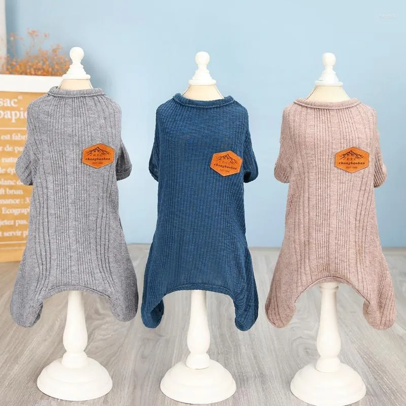 Abbigliamento per cani Vestiti per gatti Cappotti in maglione di cotone Tuta Abbigliamento per chihuahua Cappotto invernale Giacca Pigiama con cappuccio Costume da cucciolo di gattino