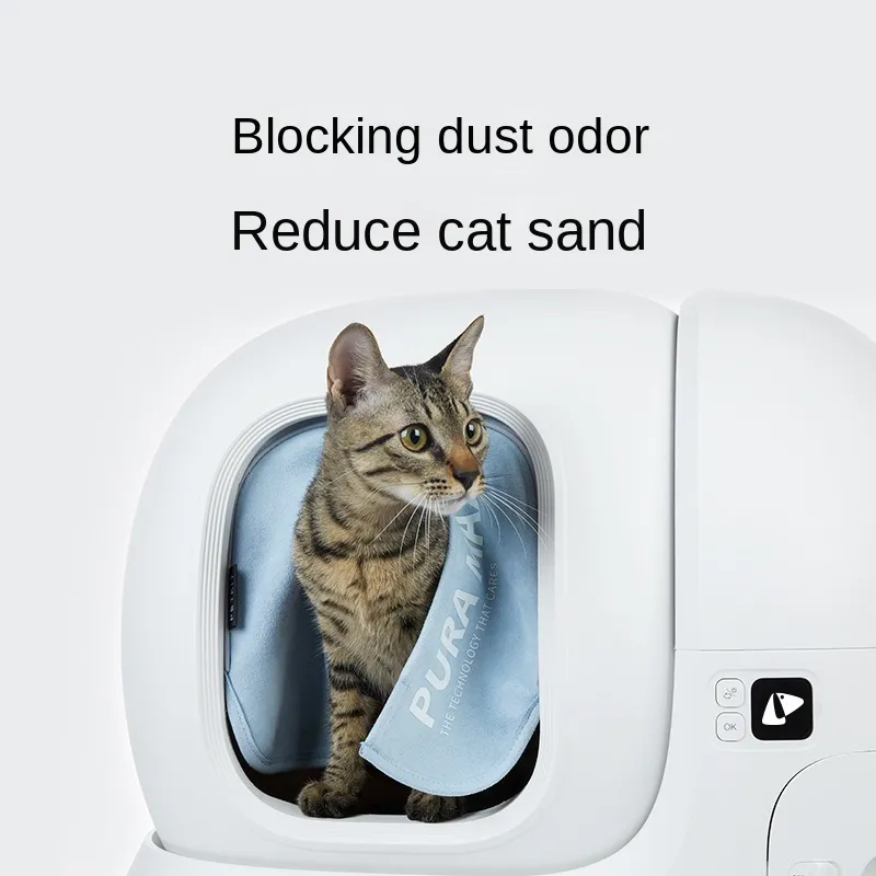 Other Cat Supplies PETKIT Litter Box Automatic Toilet Magnetic Suction Dust Proof Door Curtain To Reduce Sand for PURA MAX Sandbox321d