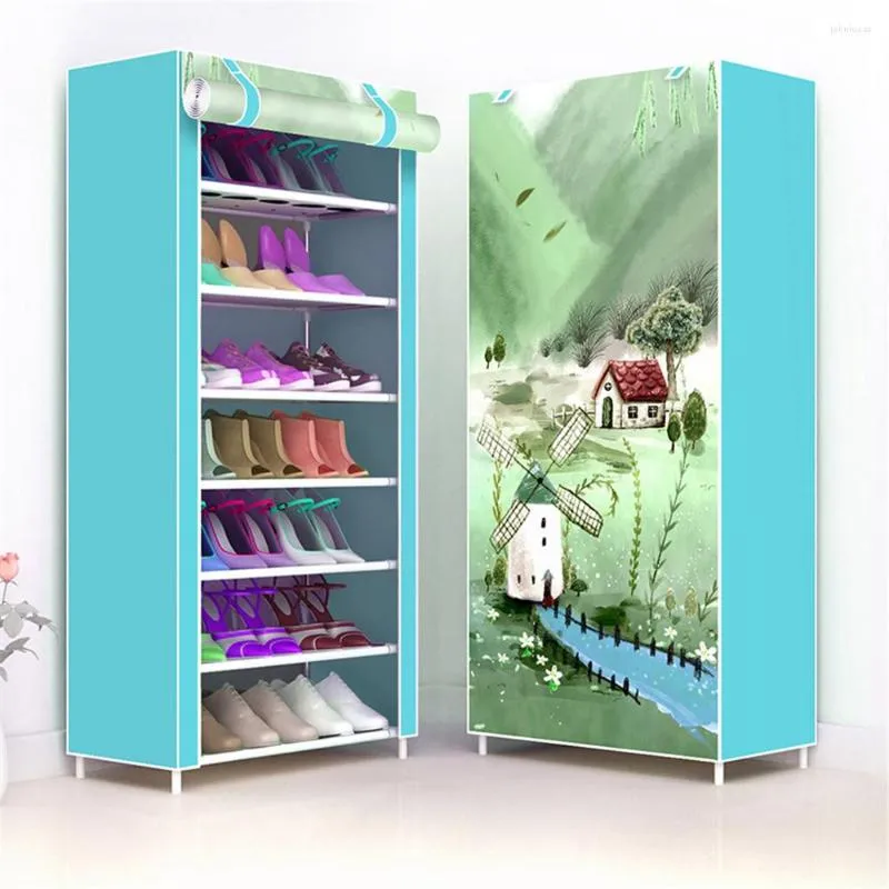 Clothing Storage Convenient Shoe Rack Closet DIY Creative Household Supplies Cabinet Shoes Hanger Slipper Multi-Storey Shelf