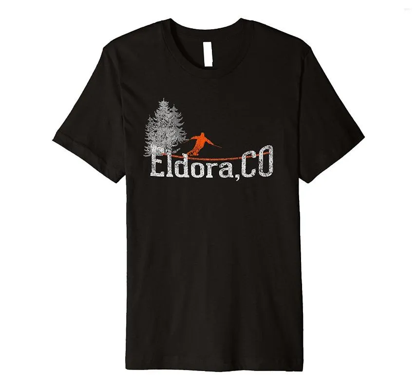 T-shirts pour hommes Style des années 1980 Eldora CO Vintage Skiinger Premium Shirt 2022 Arrivée Funny Game T-Shirt Top Tee Solid Color Men Lastest