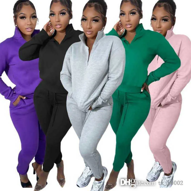 Nya Autumn Winter Women Tracksuits Two Piece Set Long Sleeve Plush Pullover Hoodie Sport Pants Casual Outfits Sweatsuits