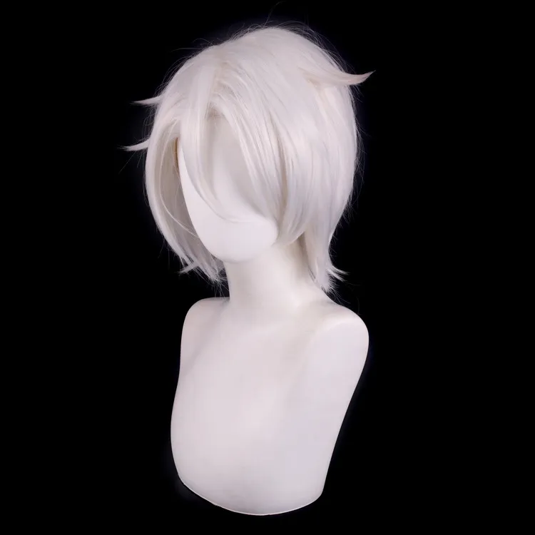 Short white best sale cosplay wig