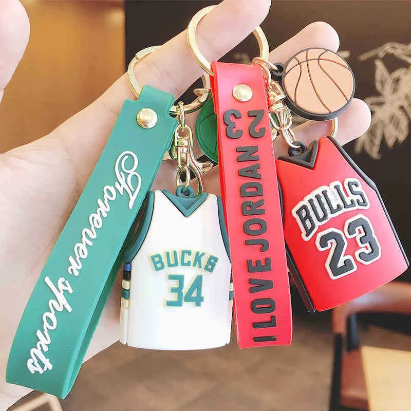 Portachiavi Maglia della squadra di basket creativa stessa chiave semplice pendente per borsa da auto piccola merce