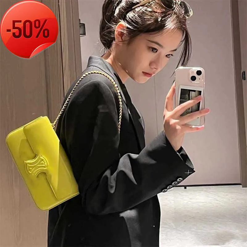 Bolsas de desenhista 2024 Novo Triumphal Arch Chain Bag Womens Premium Um ombro Messenger Tofu Hand-held Armpit Uette Factory Direct Sale Promoção de baixo preço