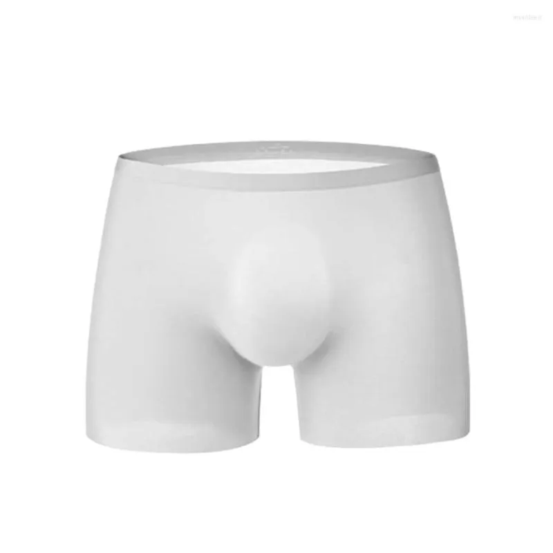 Slip Design Plus Size Solid Men's 3d Panties Seamless Ice Silk Underwear Boxer respirant