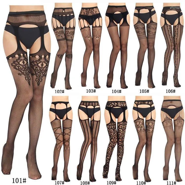 Vrouwen sokken vrouw sexy lingerie panty erotische holte uit kousen panty mesh open crotch fishnet panty bodem lntimate goederen voor seks