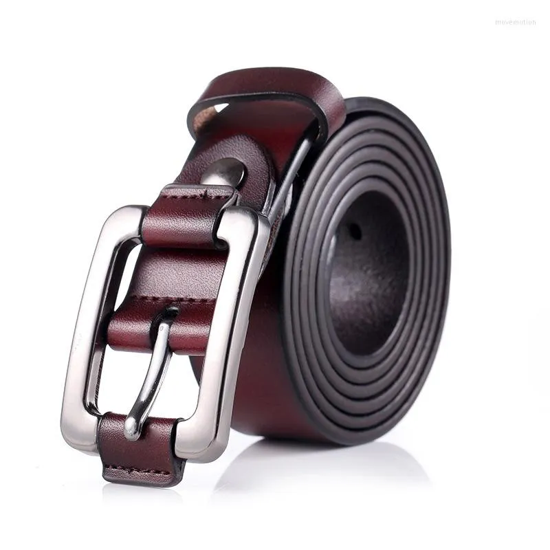 Luxury Designer Womens Dress Belt Genuine Leather With Retro Pin Buckle