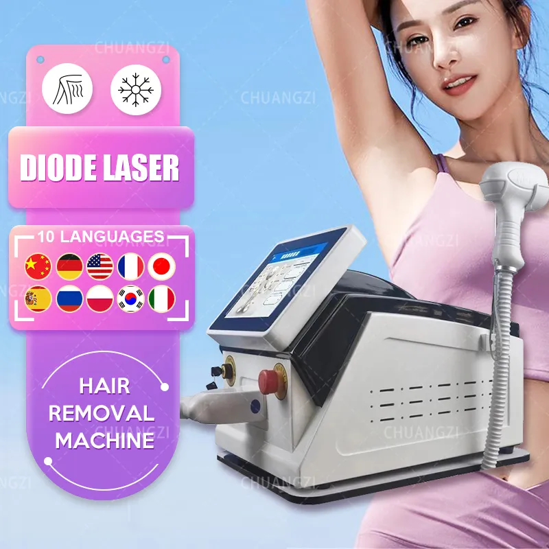 CE RF Equipment Certified Ice Platinum 3 Wavelength 808Nm 755 1064nm Painless Diode Laser for Hair Removal Results