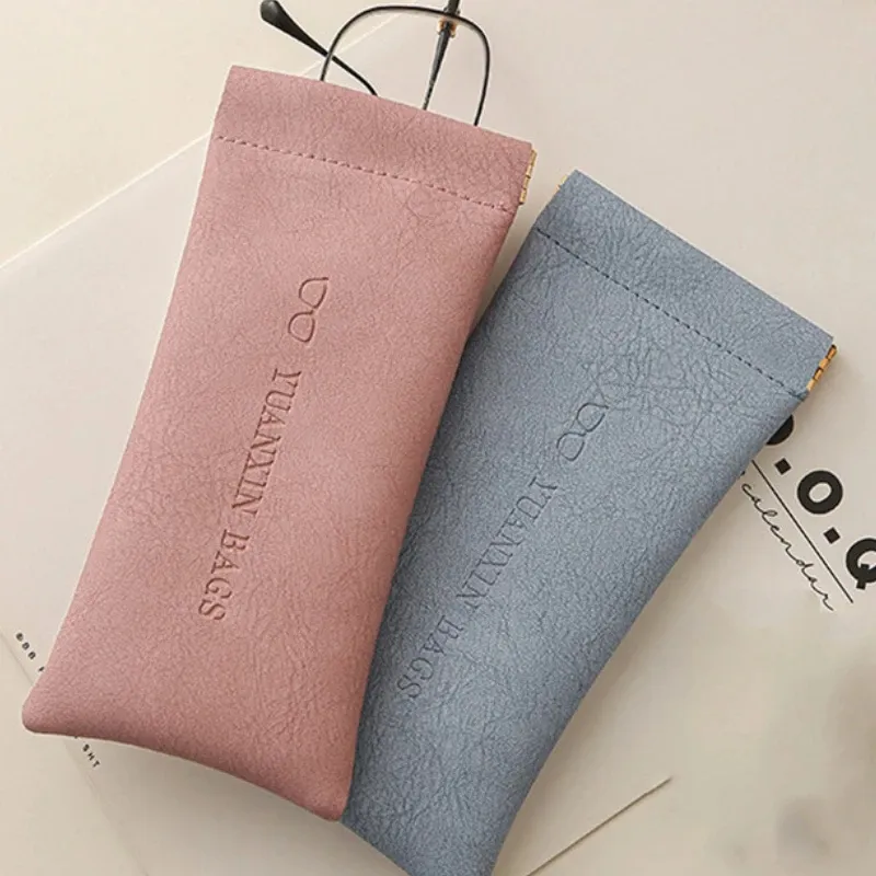 Portable Leather Sun Glasses Box Waterproof Solid Pouch Simple Case Eyewear Storage Bag Eyewear Accessories MJ0944