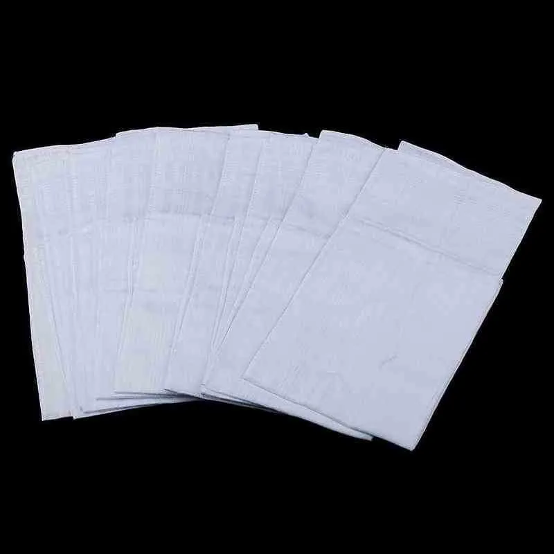 12x Herrkvinnor Vit fick bomullshanddukar Hankie Hanky ​​Sweat Face Handduk J220816